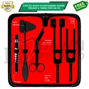 5 Tactical Black Diagnostic Kit Taylor Hammer, Penlight, Scissor & Tuning Forks