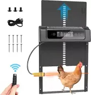 Solar Automatic Chicken Coop Door Auto Chicken Door Opener Timer & Light Sensor