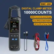 DC AC 600A Current Clamp Meter 10000 Counts Digital Multimeter Electrician Tools