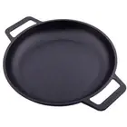 Cast Iron Round Skillet with Double Loop Handles, Made in Colombia, 10 Inches