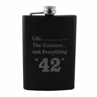 8oz BLACK 42 Flask