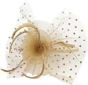 [Minkissy] Fascinator Hat with Flower Veil Elegant Mesh Headband Vintage Lace Hair Band for Parties Cosplay and Special Occasions Stunning Bridal Headdress