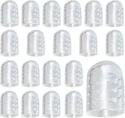 Silicone Toe Protectors - Gel Toe Protectors | Clear Anti-Friction Breathable Covers, 20pcs Transparent Gel Sleeves, Ventilated Guards for Little Toe, Corns, Blisters, Broken Toe, Small Elastic