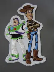 Buzz Lightyear and Woody - Disney's "Toy Story" Embroidered Iron-On Patch 4"