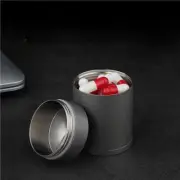Titanium Waterproof Pill Case Container Holder Jewelry Tea Storage Can Box EDC