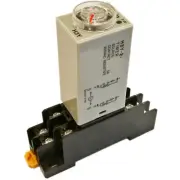 US Stock DC 24V H3Y-2 Delay Timer Time Relay 0-3M Minute & Base Socket