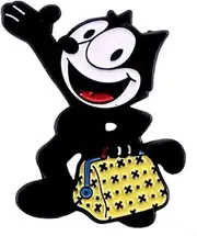 [Pinstant] Felix the Cat Classic Black White Cartoon 1.4"" Enamel Pin Badge, 1.4 Inches, Enamel, enamel