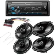 Pioneer Bluetooth AM/FM Radio Car Stereo & Speakers for 1992-1996 F150 Pickup