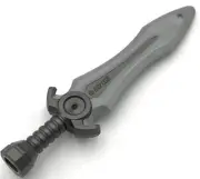 Lego New Pearl Dark Gray Minifigure Weapon Sword w/ Stud w/ Silver Blade Part