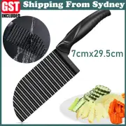 Potato Crinkle Cutter Wavy Slicer Steel Blade Knife Vegetable Chip Blade Kitchen