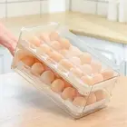 Egg Storage Holder Box Egg Container Double Layer Drawer For Fridge