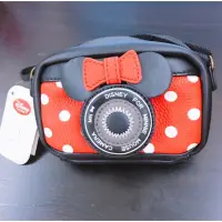 在飛比找蝦皮購物優惠-迪士尼Disney米奇米妮 相機包 附背帶 紅白點點