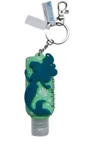 Disney Ariel The Little Mermaid & Castle Hand Sanitizer Holder Keychain Charm