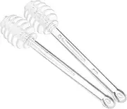 GRADENEVE 2 PCS Food Grade Honey Dipper Sticks for Effortless Stirring Honey Jars Maple Syrup and Beverages Easy to Clean and Maintain Kitchen Tools