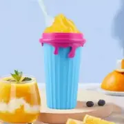 with Straw Spoon Squeeze Cup Silicone Smoothies Cup Slushy Cup Milkshake