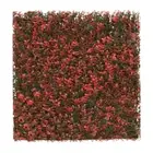 20"x20" Artificial Grass Wall Hedge Decor Privacy Fence Panel, Red Buxus