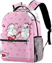 [DDJROW] Happy Sheep Playing Serenade On Guitar Backpack Students Shoulder Bags Travel Bag College School Tote Backpacks