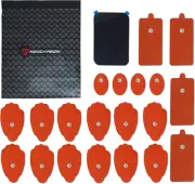 Reusable Electrode Pads for TENS EMS Unit, 20 Replacement Premium Pads and 1 Pla