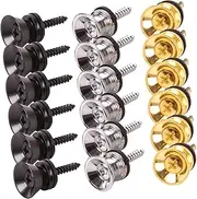 QUMIIRITY 18pcs Guitar Strap End Pins Durable Metal Locking Pins for Guitar Accessories Prevent Strap Slipping Easy Installation Includes and Options
