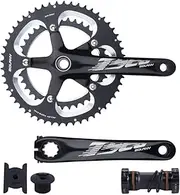 Bike Crankset, Road Bikes Crankset 170mm Crank Arm Set 130BCD Hollow Integrated Crankset 53-39T Double Chainring Crank Set