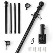 5 Ft Stainless Steel Flag Holder for House, Tangle Free Design with Two-Posit...