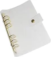 SHOWERORO Metal Binder PVC Cover Glitter Binder for Planner Diary Travel Notebook School Office Creative Writing