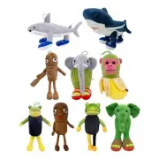 Tung Tung Sahur Italian Brainrot Frog Elephant Plush&Tralalero Tralala Doll Toy