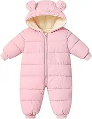 [Generic] Kids Snow Pants Size 6 Infant Baby Girls Boys Fashion Suit Hooded Snowsuit Jumpsuit Down Coat Romper Padded Outwear Jacket Snow Wear Snow Pants Girls 12 14