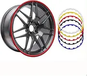 16/17/18/19/20 Inch 4-Piece Rolled Edge Car Rim Edge Protection Ring Tire Protective Strip Decoration. Compatible for Tesla Model 3 (Color : 18 inch)