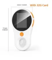 500X Magnification Digital Handheld Microscope Magnifier Portable Magnifying Glass Two Megapixel with light for Coins Jewellery White With 32G Card