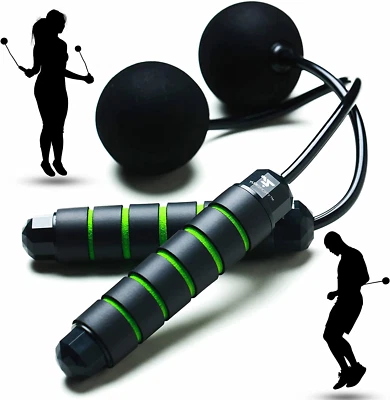 Weighted Cordless Jump Rope - Adjustable Length Ropes Ropeless Jump Rope