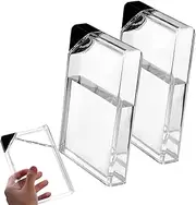 2pcs Transparent Flat Water Bottle - A5 Travel Flask 450ml, Plastic Sports Portable Kettle