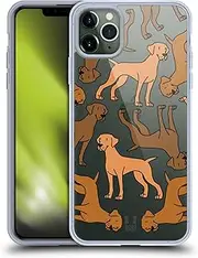 Head Case Designs Vizslas Dog Breed Patterns 3 Gel Case [Military Grade Protection] Compatible with Apple iPhone 11 Pro Max