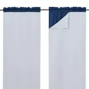 White Blackout Curtain Liners for Window - Noise Reducing Light Blocking Line...