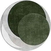 Round Carpet Bedroom Computer Chair Carpet Living Room Rug Sofa Swivel Chair Floor Mat Home Study Rocking Chair Foot Mat(SJR 8,60X60CM 2X2FT)
