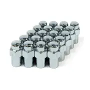 SAAS Wheel Nuts Mag 1/2 Inch Thread Chrome Finish 43mm Length Pack of 20