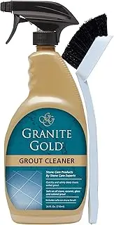 Granite Gold Grout Cleaner Spray with Brush for Stone, Ceramic, Glass & Colored Grout, 24 Ounce