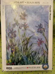 Eurographics Irises 1000 Pcs 19 1/4" x 26 5/8" Puzzle By Claude Monet NEW SEALED