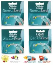20 Gillette Sensor Excel Razor Blades Women Refills Cartridges Shaver 5*4 / 10*2
