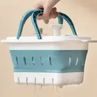 Storage Basket Clothes Hamper Plastic Bath Caddy with Handle Capacity Travel
