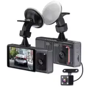 3 Camera Lens 3-inch IPS Screen WiFi Car Dash Cam 1080P Night Vision Dash Camera