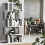 5 Tier Bookshelf White