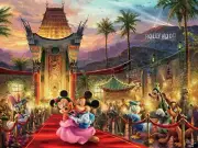 DISNEY THOMAS KINKADE 750 PC PUZZLE: MICKEY & MINNIE HOLLYWOOD