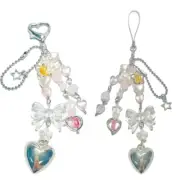 Silver Love Heart Keyring Sturdy Alloy Portable Accessory for Everyday Use