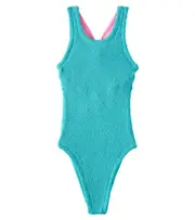 [Hunza G Kids] Hunza G Kids Lara ruffled swimsuit One Size blue