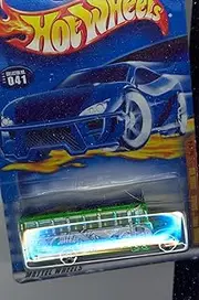 [Hot Wheels] 2001 041 Fossil Fuel Series Green School Bus 1/4 Triceratops 1:64 Scale