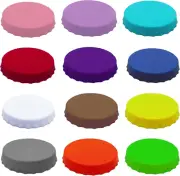 Silicone Soda Lid Set of 12, Colorful Reusable Drink Cans Protector, 2.1 Inch Sp