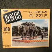 Vintage Whitman 100 Pc Jr Puzzle Brand New “ CIRCUS ELEPHANTS” USA