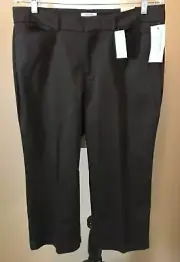 Dockers Dark Brown Mid Rise Metro Capri Pants, NEW, Curvy Fit, Size 12