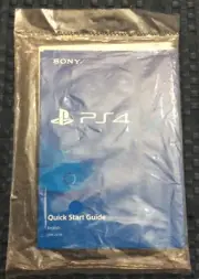 Sony PS4 Quick Start Guide Owners Manual New Sealed in Plastic